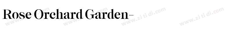 Rose Orchard Garden字体转换 Rose Orchard Garden字体转换